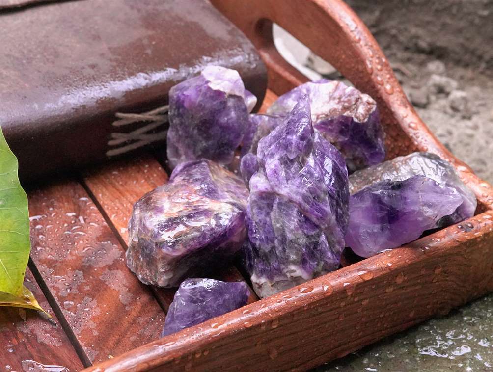 Amethyst Rough/Raw Natural Crystal for Tumbling Chakra Balancing
