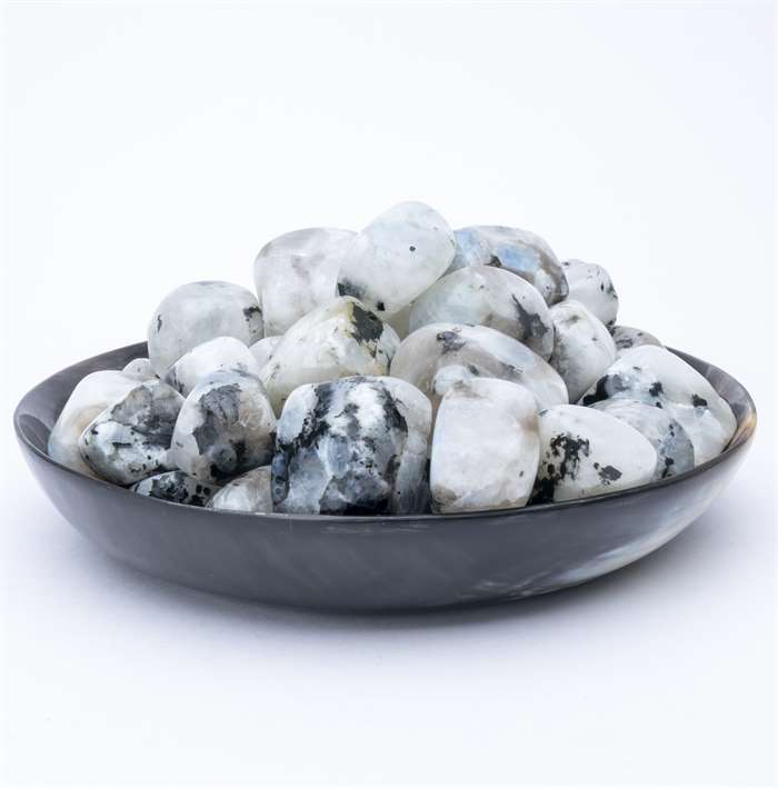 Rainbow moonstone tumble stone