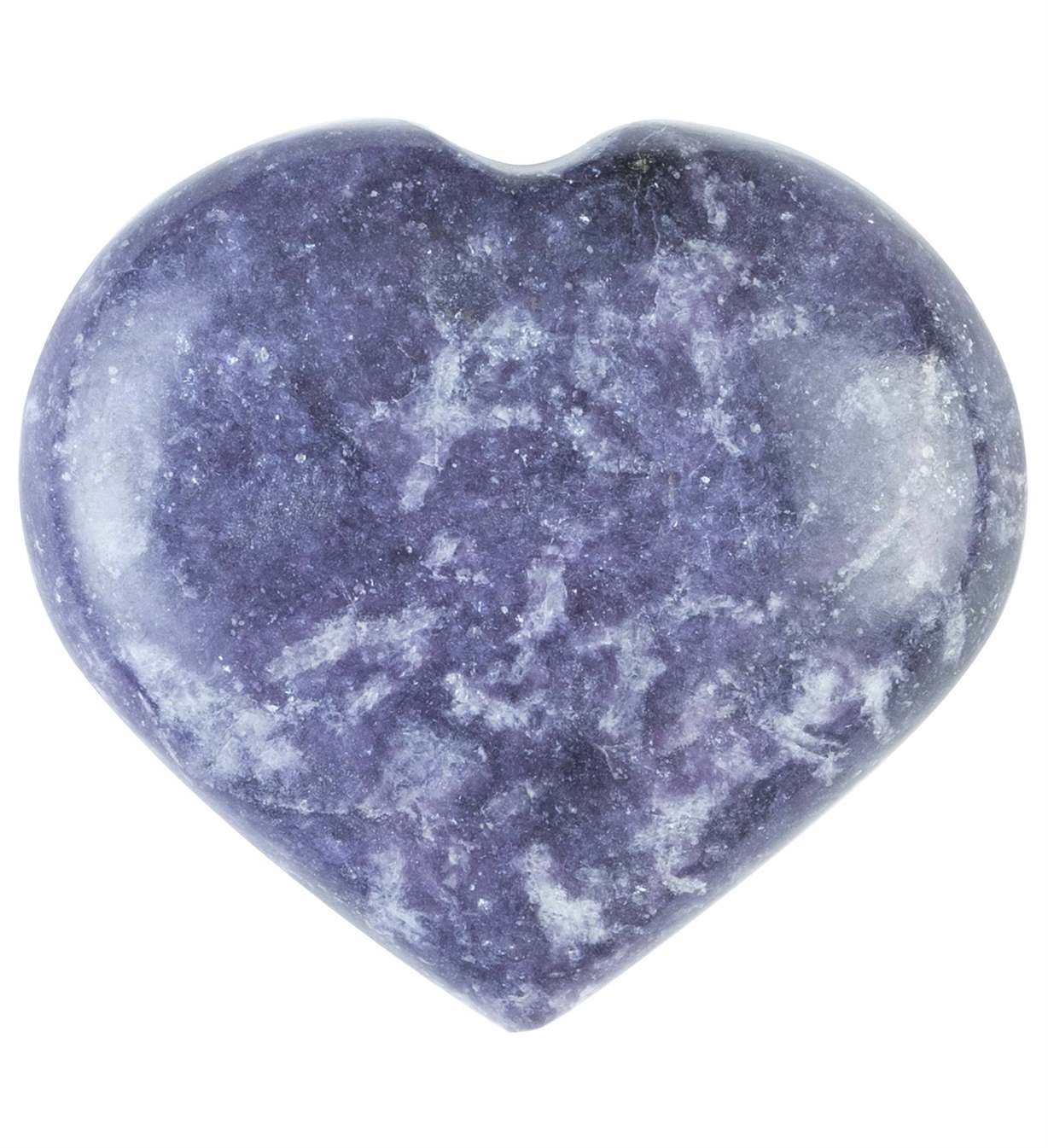 Lepidolite Crystal Heart Shape Stone - Calm and Balance