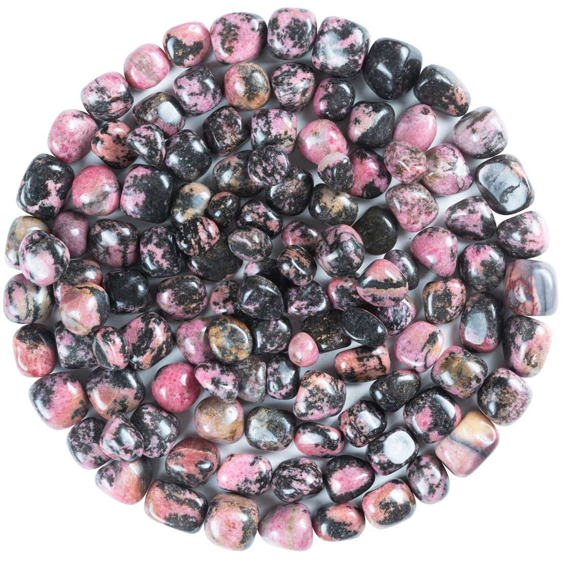 Rhodonite Crystals Tumble Stone