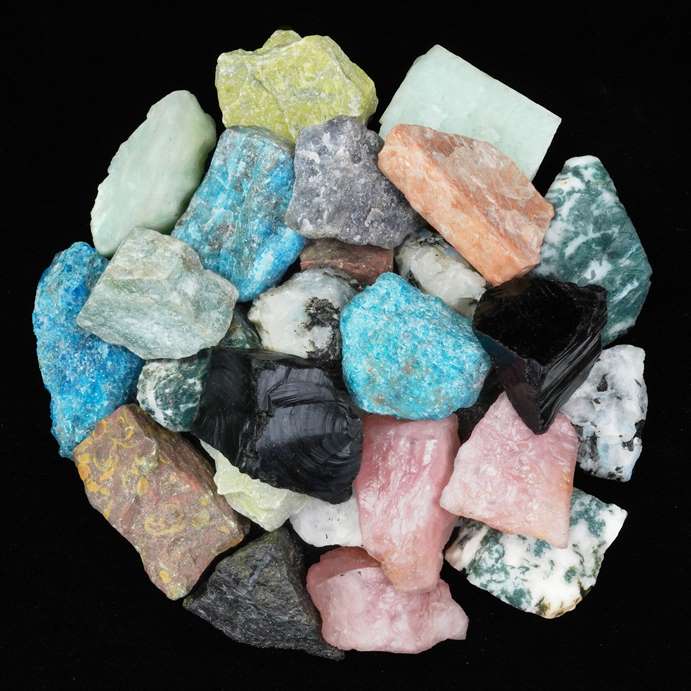 Mixed Assorted Rough/Raw Natural Crystal for Tumbling Chakra Balancing