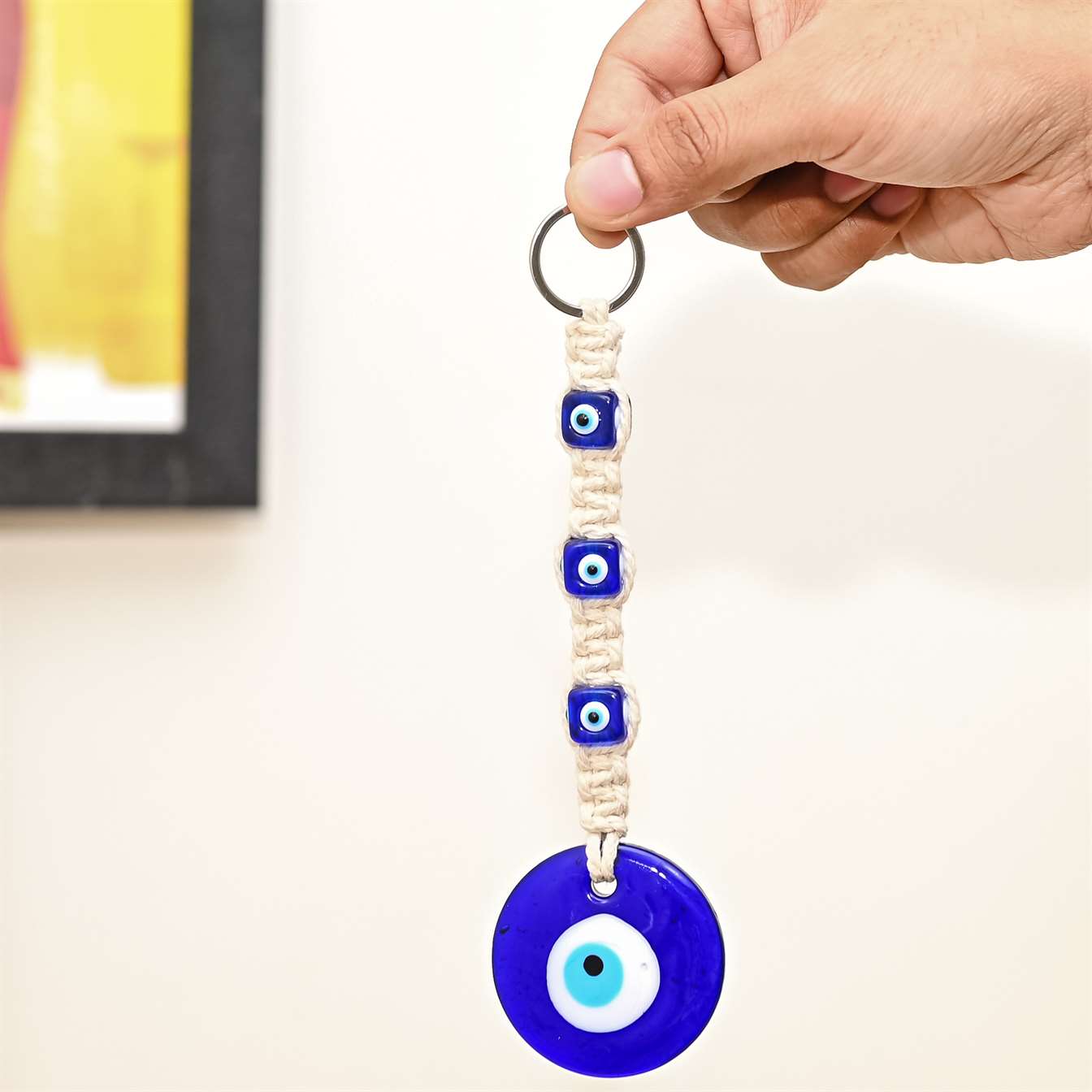 Evil Eye Door Hanging | Turkish Blue Glass Nazar Battu for Home Protection and Good Luck