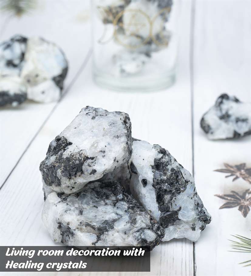 Rainbow Moonstone Rough/Raw Natural Crystal for Tumbling Chakra Balancing