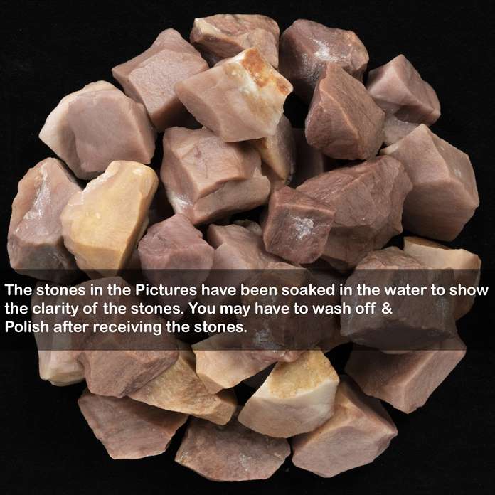 Pink Agate Rough/Raw Crystal for Tumbling Chakra Balancing