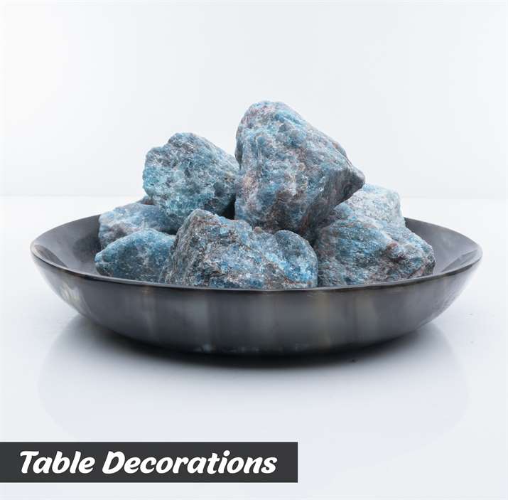Blue Apatite Rough/Raw Natural Crystal for Tumbling Chakra Balancing