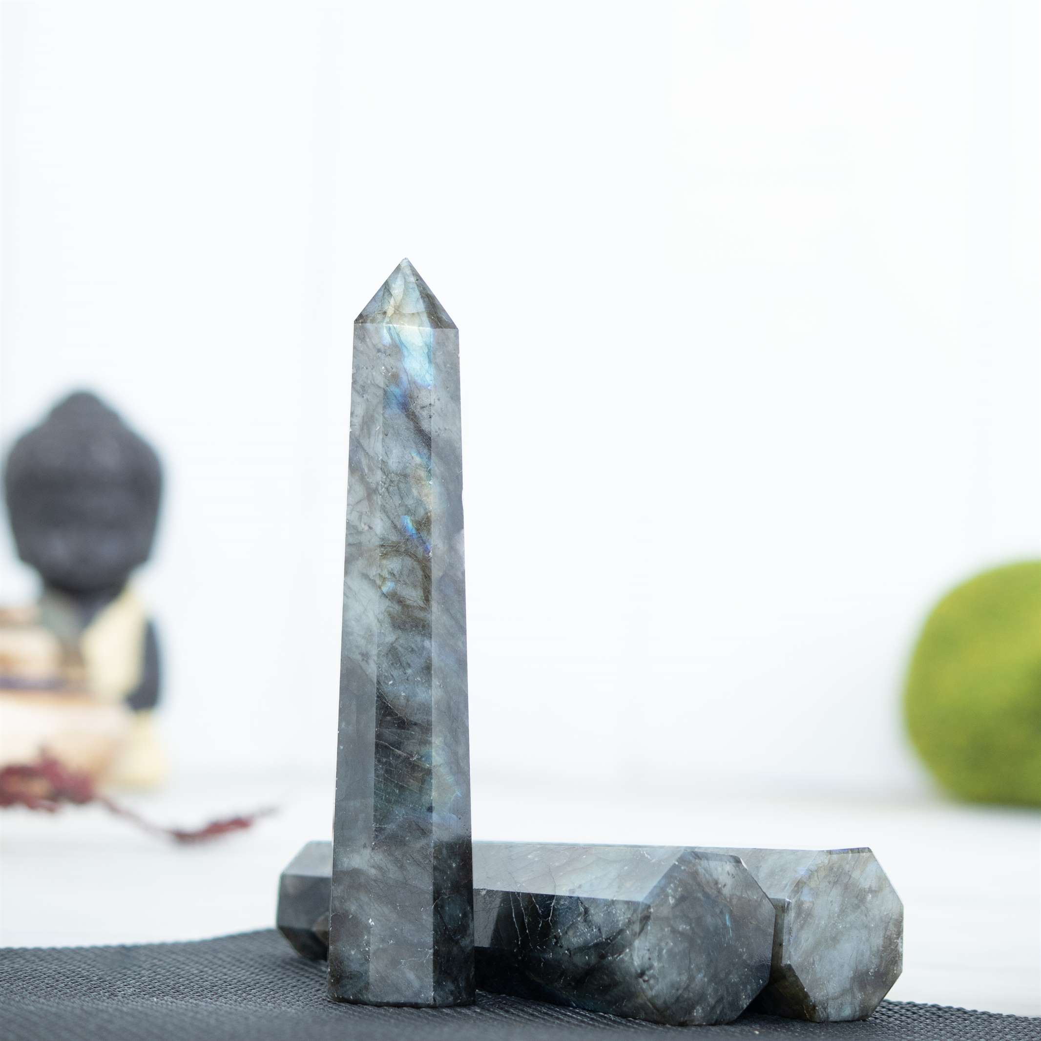 Labradorite Healing Crystal Wand - For Manifestation, Massage, and Aura Cleansing