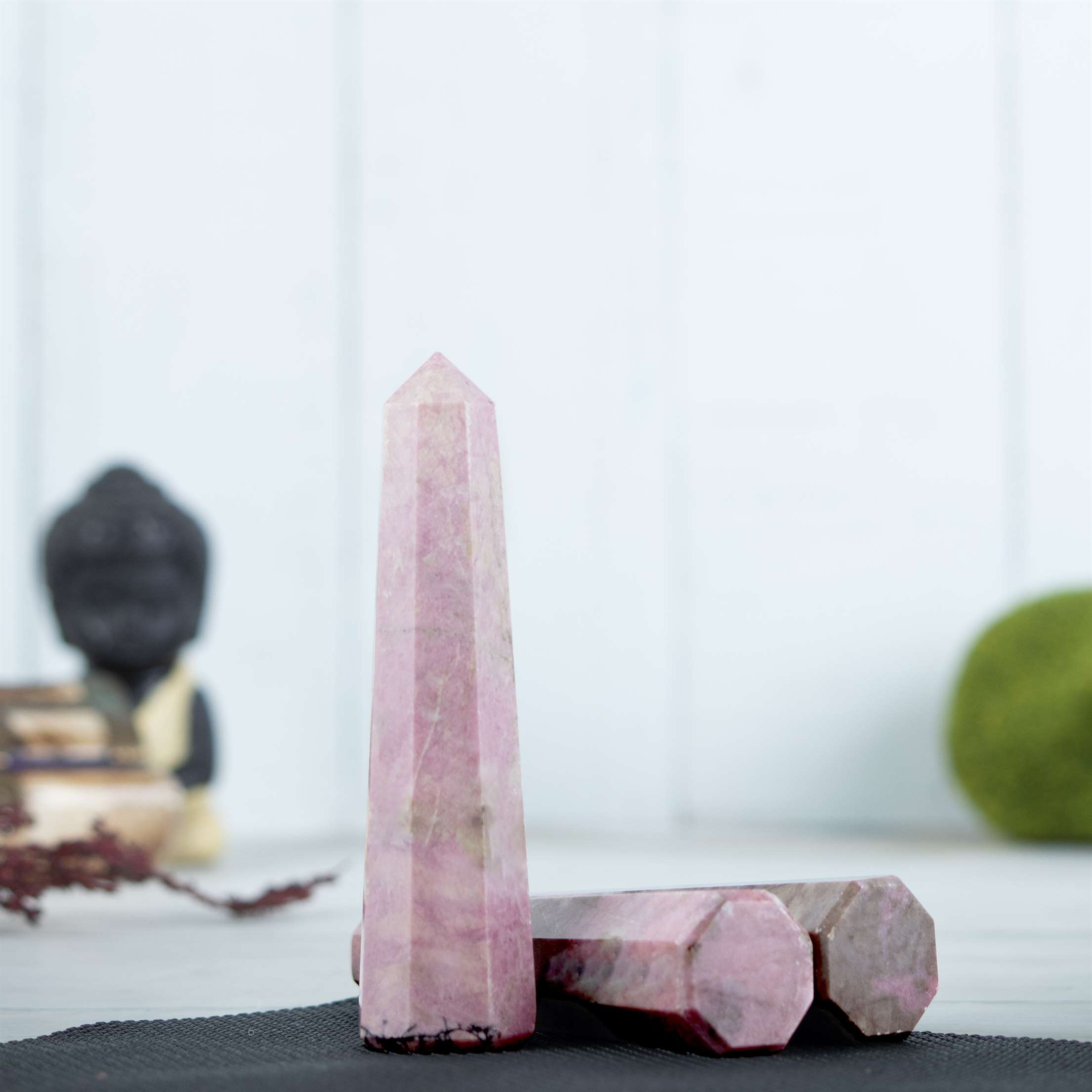 Rhodonite Healing Crystal Wand - For Manifestation, Massage, and Emotional Healing