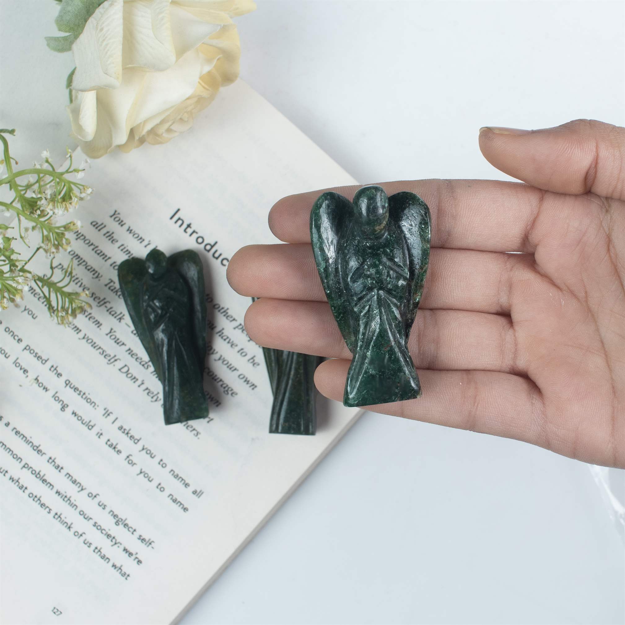 Green Aventurine  Angel Figurine for Love and Peace