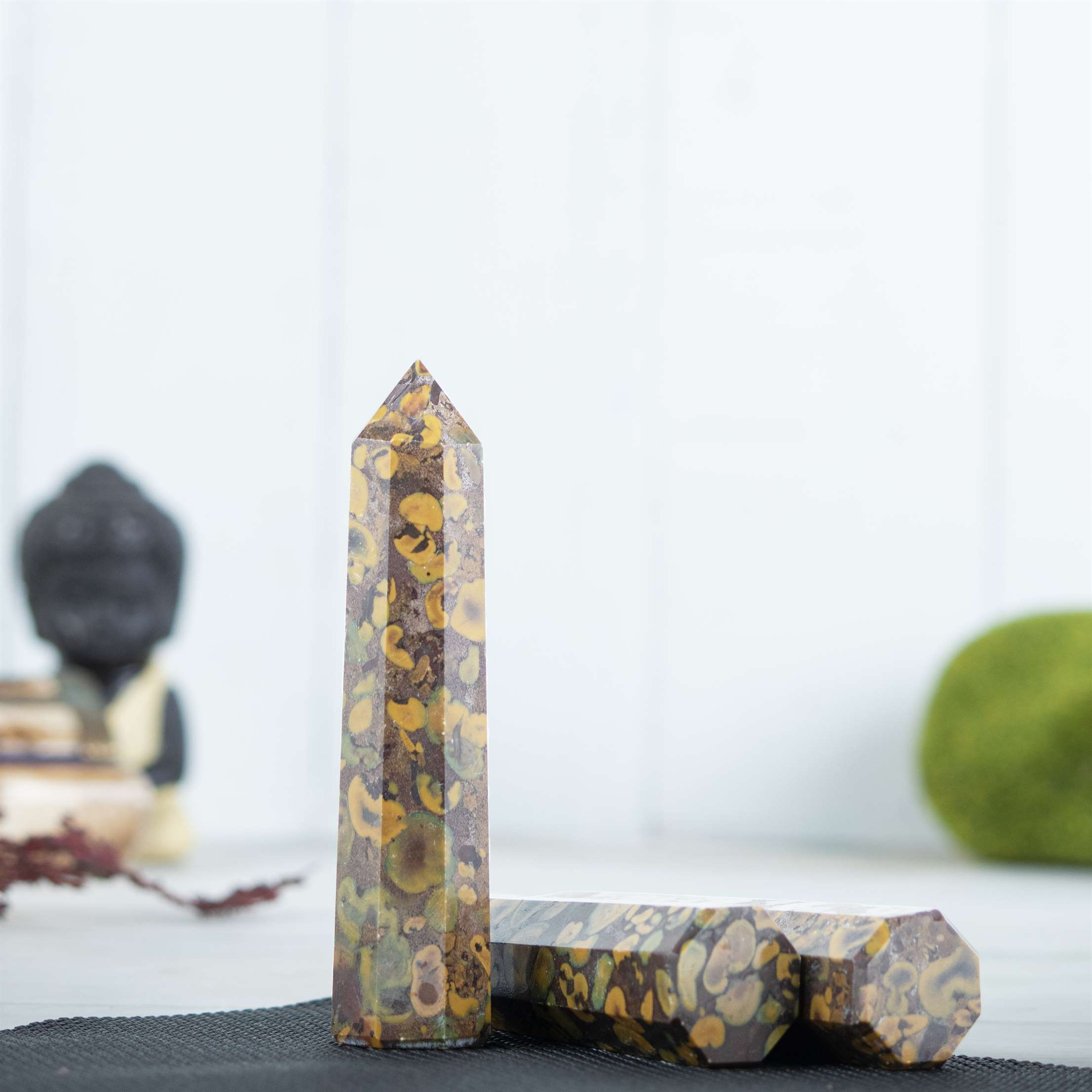 Fruit Jasper Healing Crystal Wand - For Manifestation, Massage, and Spiritual Connection