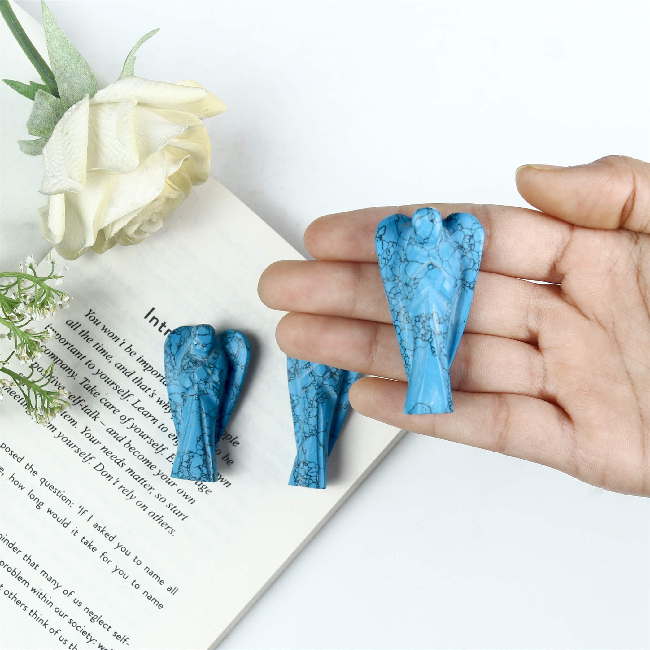 Turquoise  Angel Figurine for Love and Healing