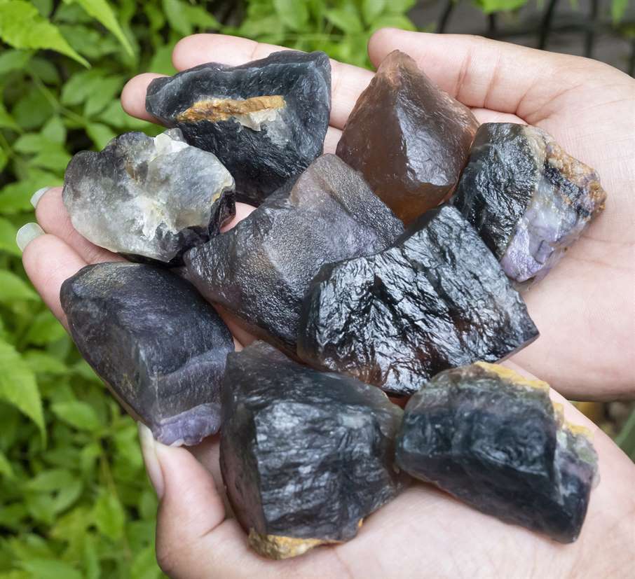 Fluorite Rough/Raw Natural Crystal for Tumbling Chakra Balancing