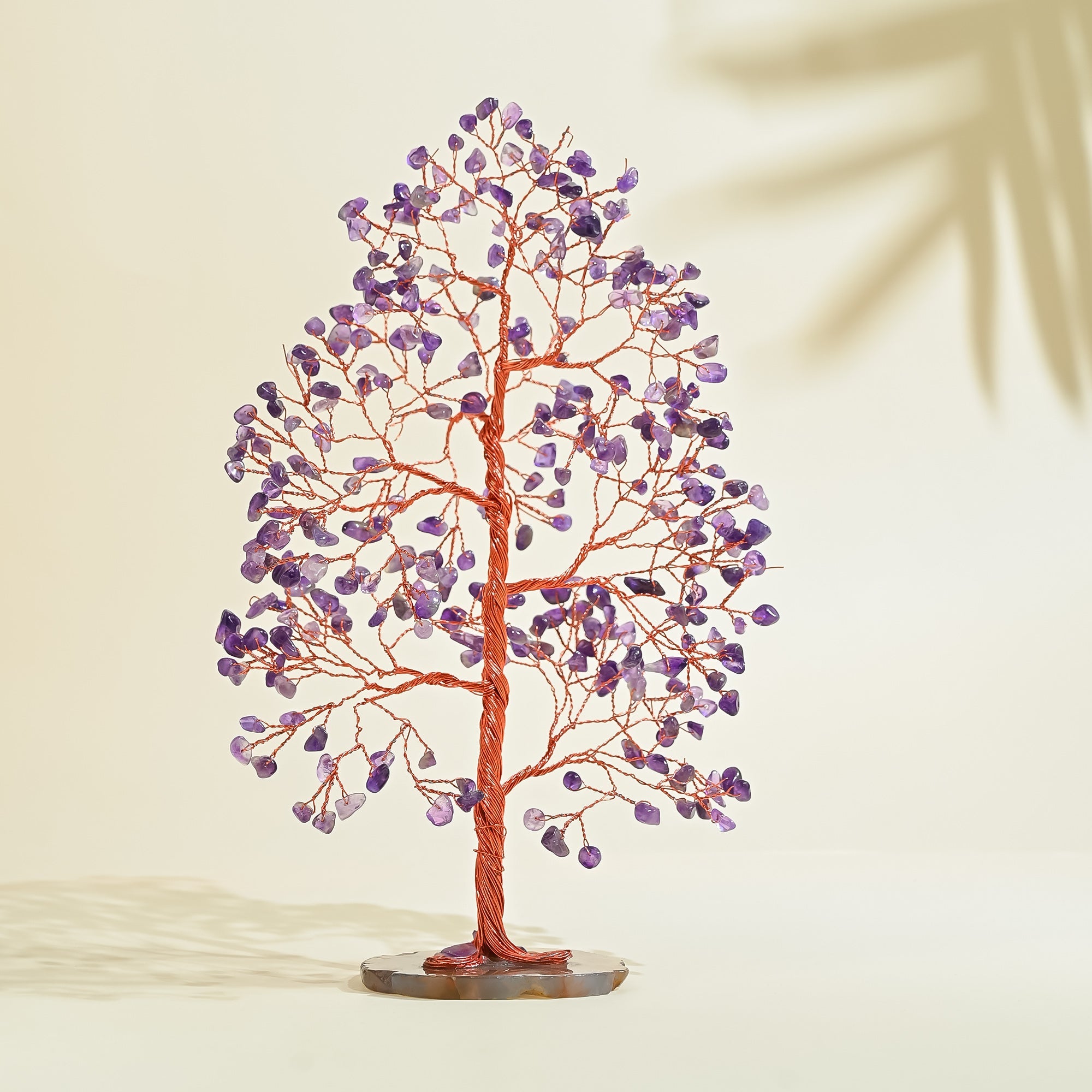 Amethyst Gemstone Tree with Geode Agate Base – Perfect Gift for Peace, Positivity & Meditation Space