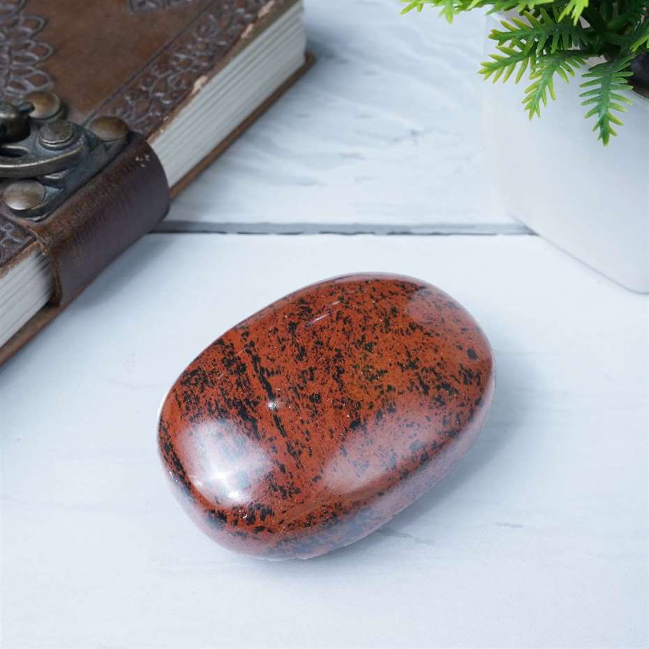 Mahogany Obsidian Crystal Palmstone (Protection, Grounding Energy)