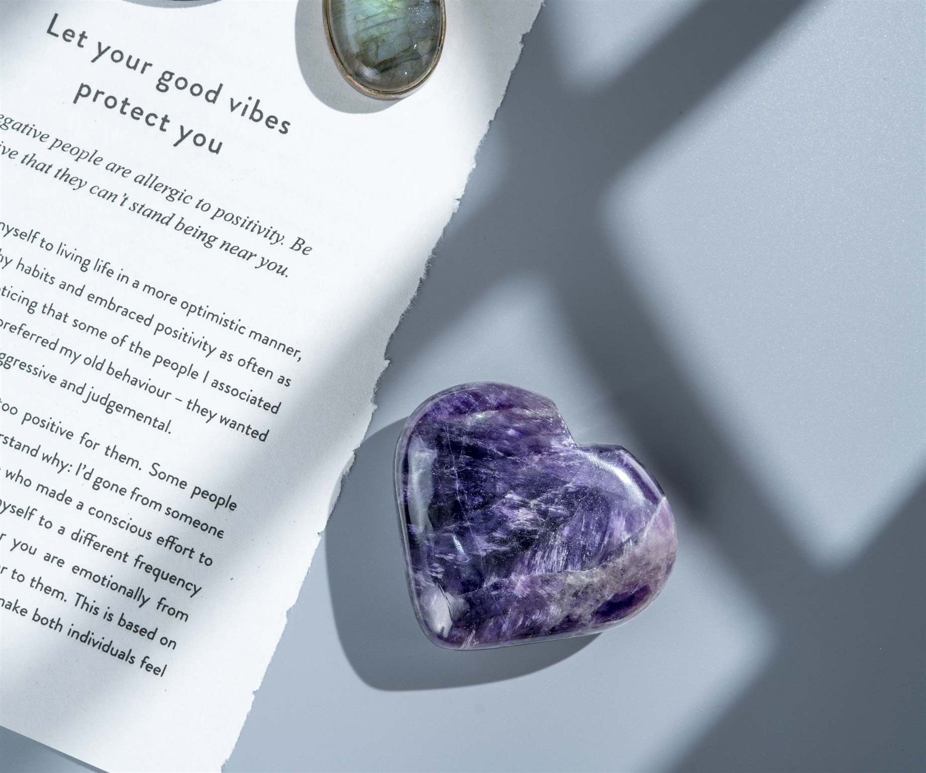 Amethyst Crystal Heart Shape Stone