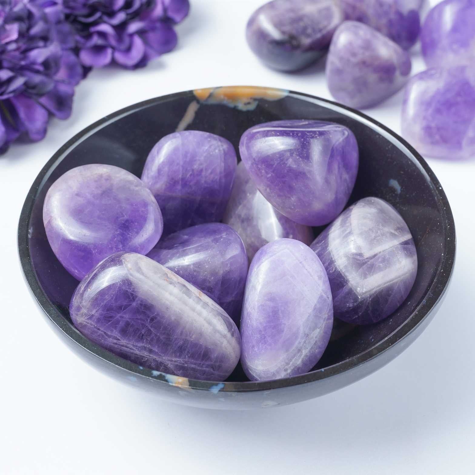 Amethyst tumble stone