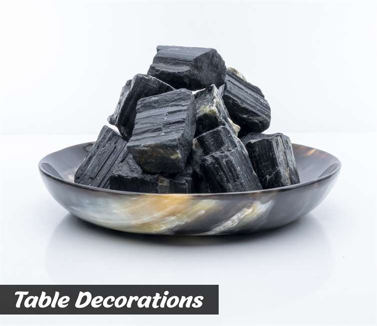 Black Tourmaline Rough/Raw Natural Crystal for Tumbling Chakra Balancing