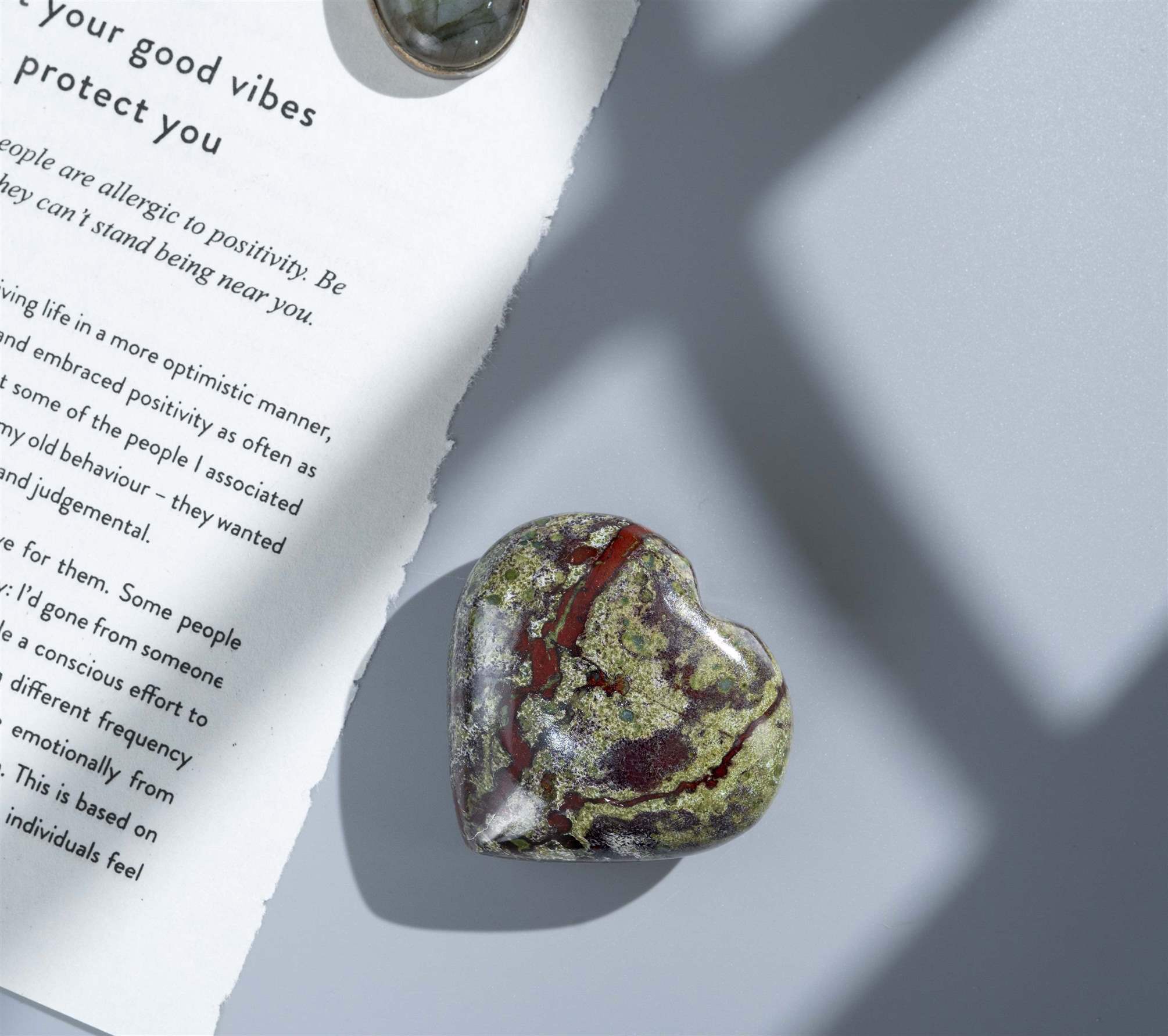 Dragon Bloodstone Crystal Heart Shape Stone