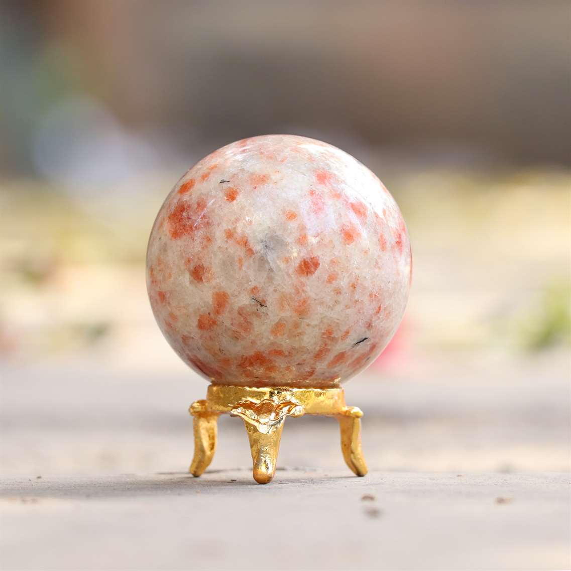 Sunstone Crystal Sphere Ball - Joy and Abundance
