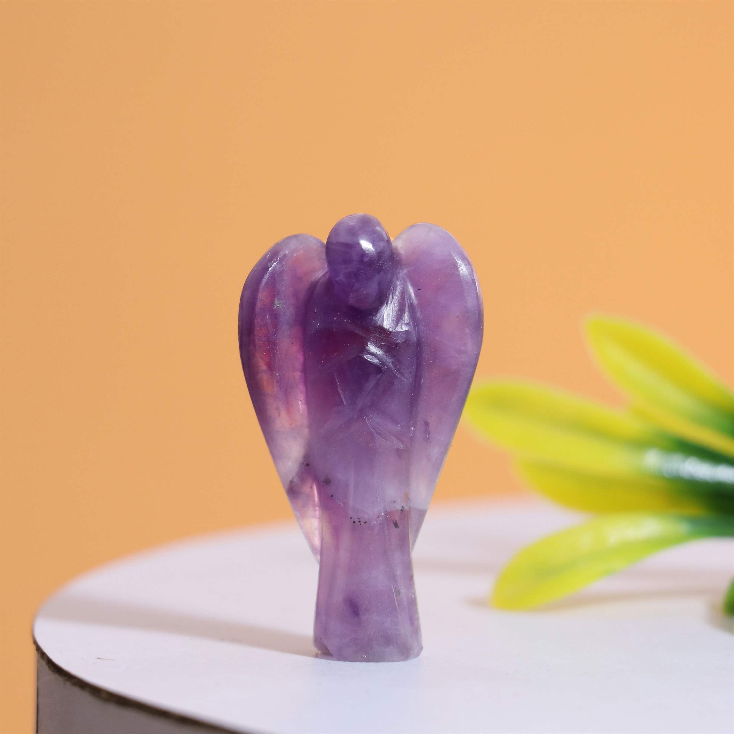 Amethyst Guardian Angel Figurine