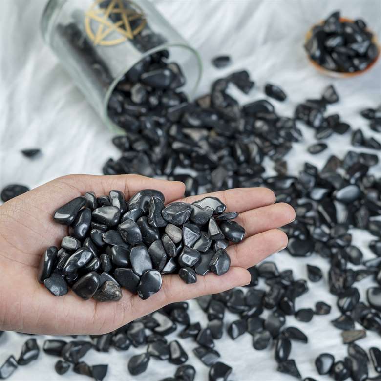 Black Tourmaline Crystal Chips Stone