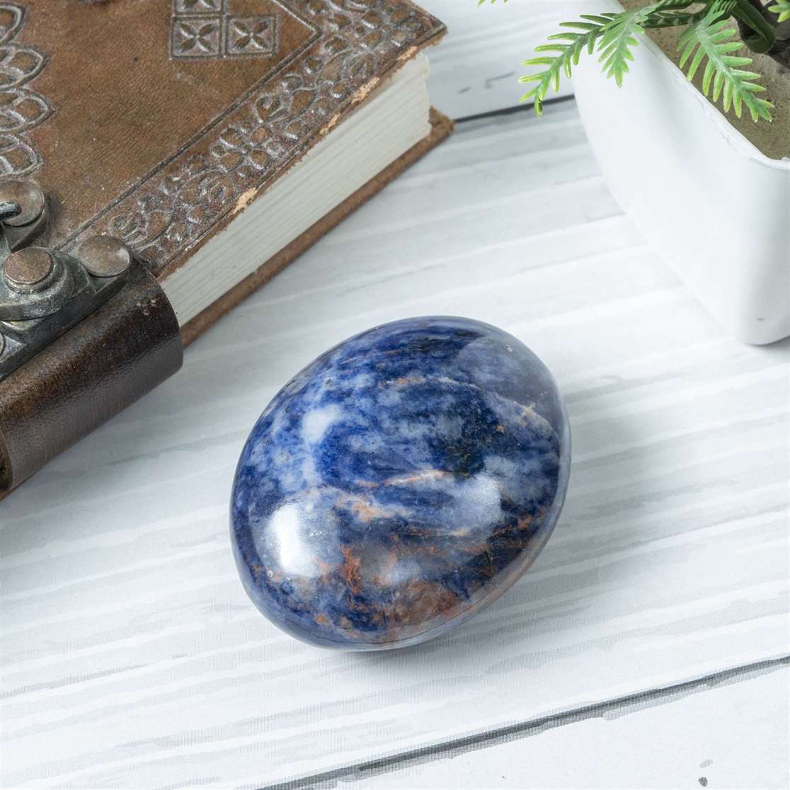 Sodalite Crystal Palmstone (Communication, Enhance Self-Expression)