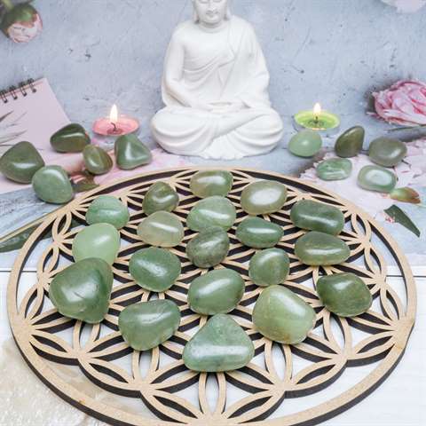 Green Jade tumble stone