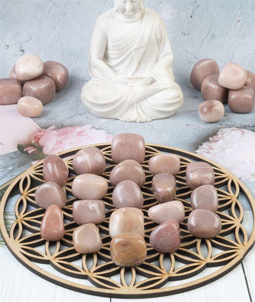 Pink agate tumble stone