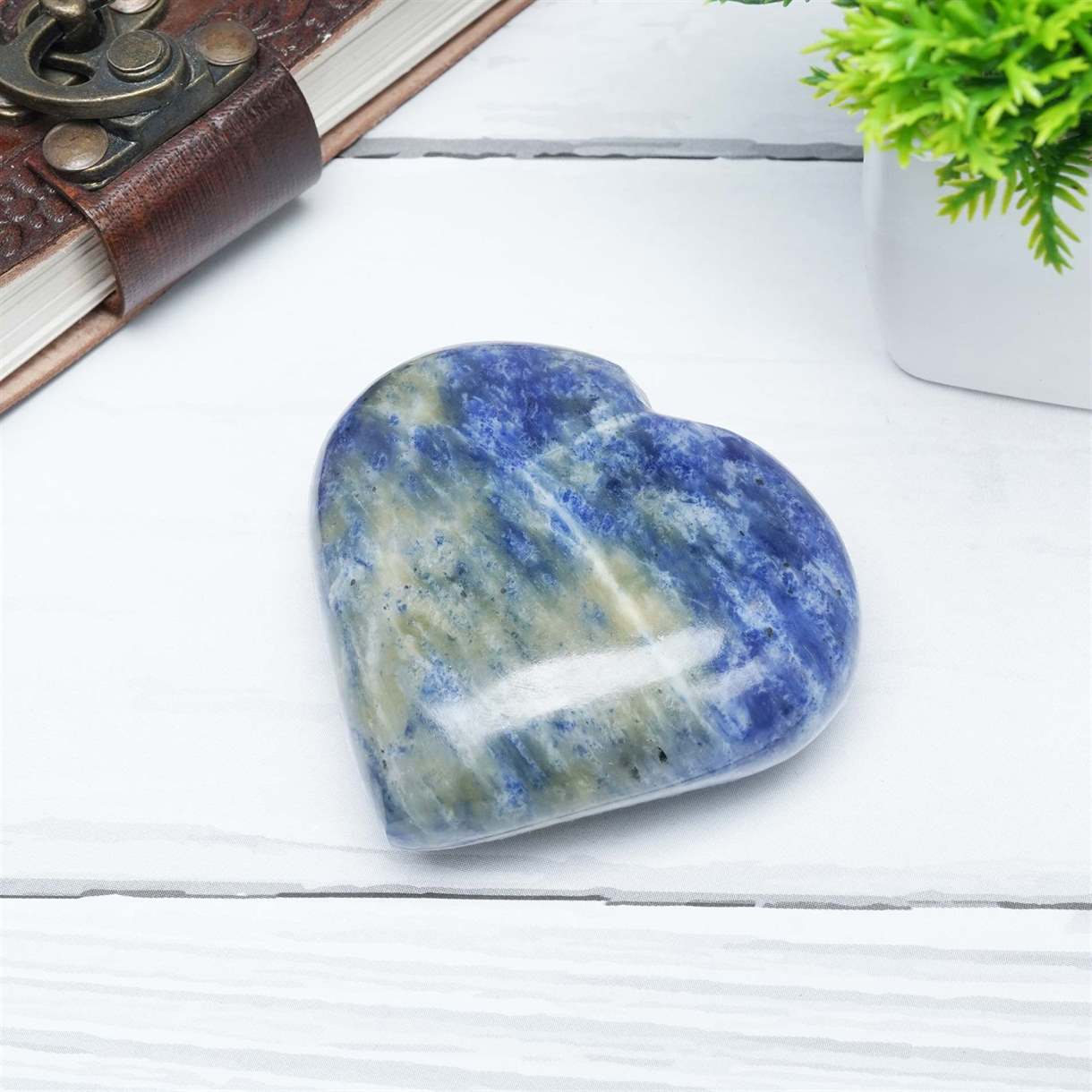 Sodalite Crystal Heart Shape Stone