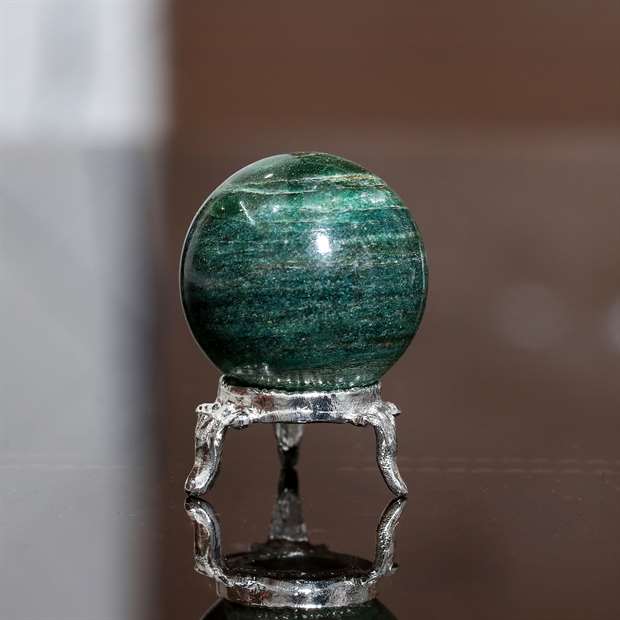 Green Aventurine Crystal Sphere Ball - Luck and Prosperity