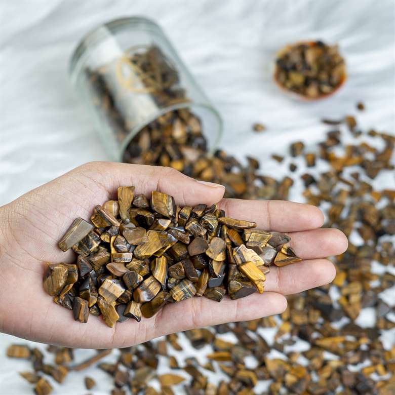 Tiger Eye Crystal Chips Stone