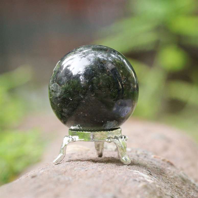 Larvikite Crystal Sphere Ball - Inner Strength