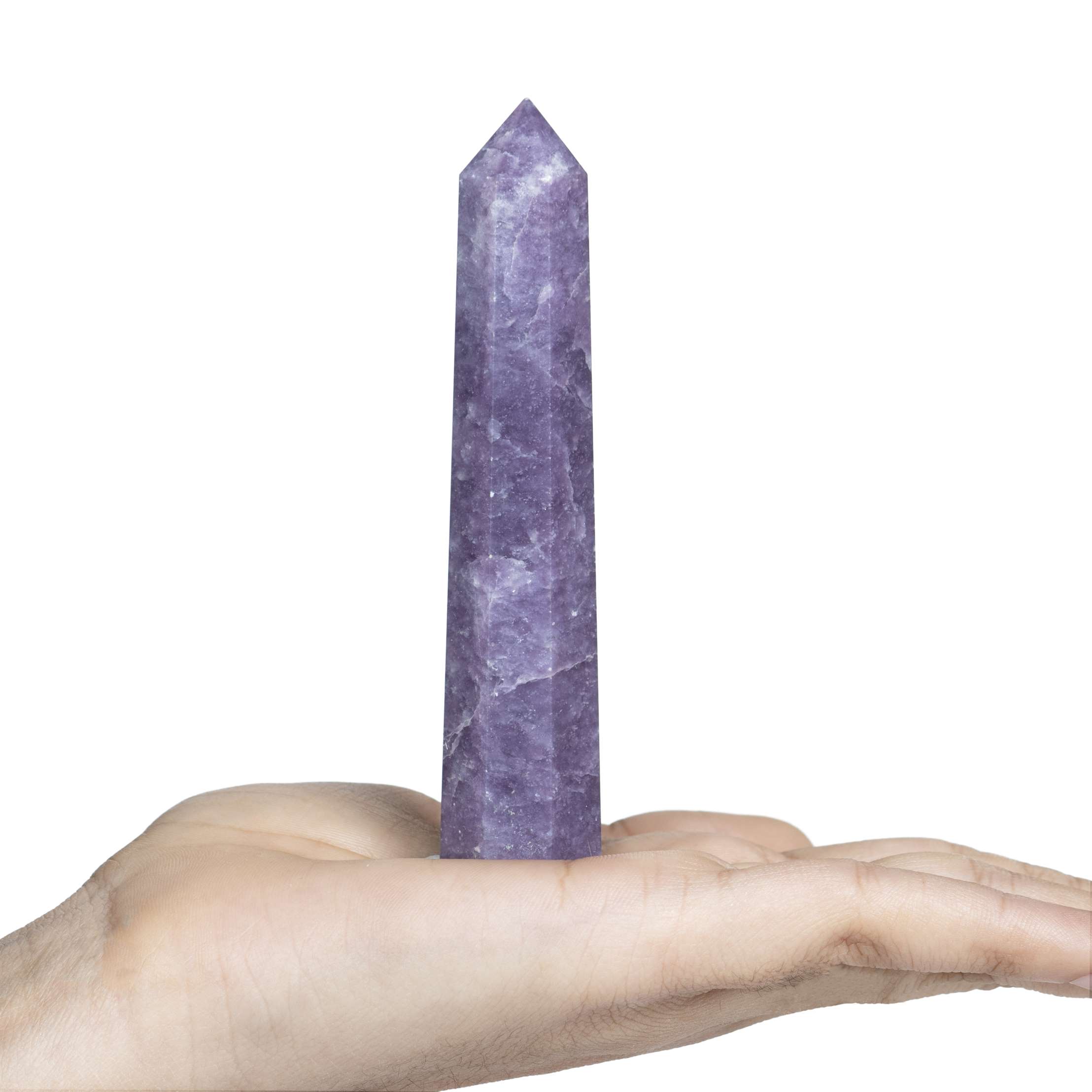 Lepidolite Healing Crystal Wand - For Manifestation, Massage, and Energy Work