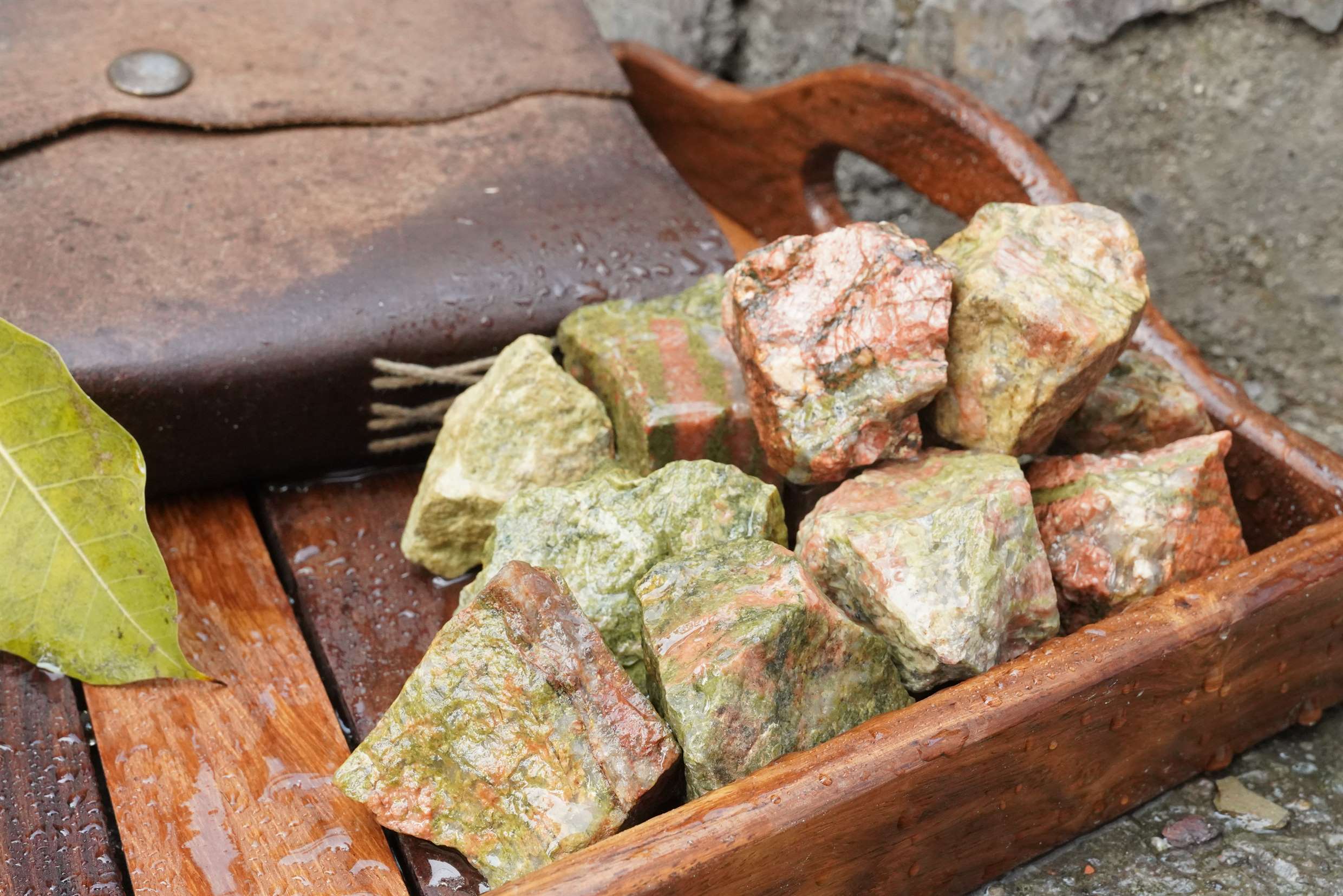 Unakite Rough/Raw Natural Crystal for Tumbling Chakra Balancing