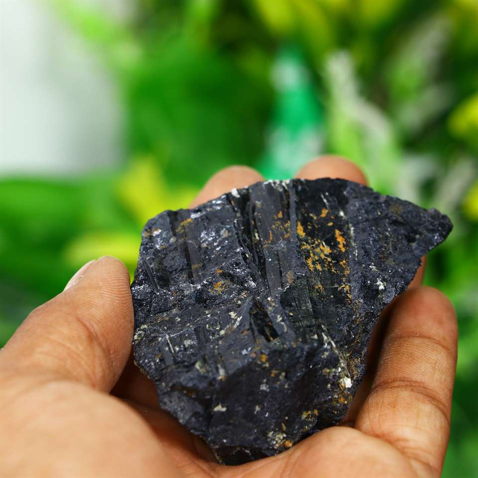 Black Agate Rough/Raw Natural Crystal for Tumbling Chakra Balancing