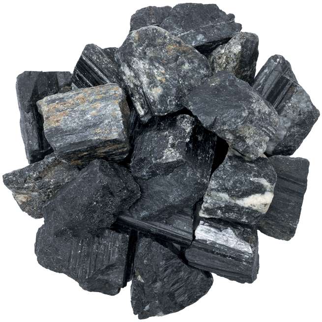 Black Tourmaline Rough/Raw Natural Crystal for Tumbling Chakra Balancing